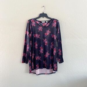 Cafe Marrahesh‎ Floral Velvety Top
